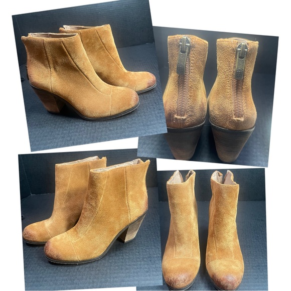 Vince Camuto Light Brown distressed suede booties 5.5M 3” heels PRICE VERY FIRM! - Picture 13 of 14